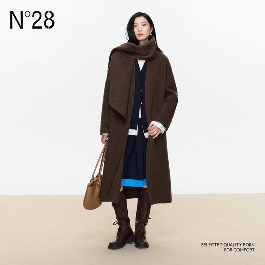 【破价】N°28【三好太太】冬款宽松舒适毛呢大衣气质长款外套8A52D810 商品图2