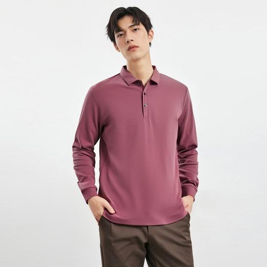 【含桑蚕丝】罗蒙男士春秋polo衫男长袖t恤男舒适男士polo衫 商品图7