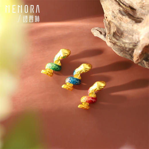 卷卷蛇 金蛇腾飞 灵蛇献瑞系列足金蛇转运珠国潮中国风黄金生肖蛇宝宝礼物MEMORA诗普琳HP838801 商品图6