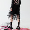 谜底两件式蕾丝半身裙2025春主题刺绣浪漫不规则中长裙251MB0105 商品缩略图2