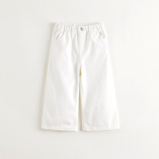 马克珍妮女童时尚百搭纯棉阔腿牛仔裤2025年春装新款250276 商品图1