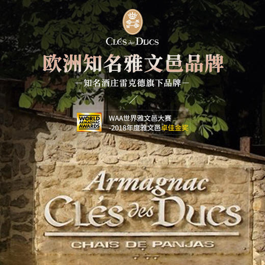 【欧洲知名雅文邑品牌】庞雅系列白兰地 法国雅文邑产区 CCTV央视合作品牌 商品图3