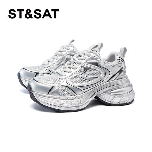 星期六网面透气潮酷厚底老爹鞋SSD1112E1R 商品图7