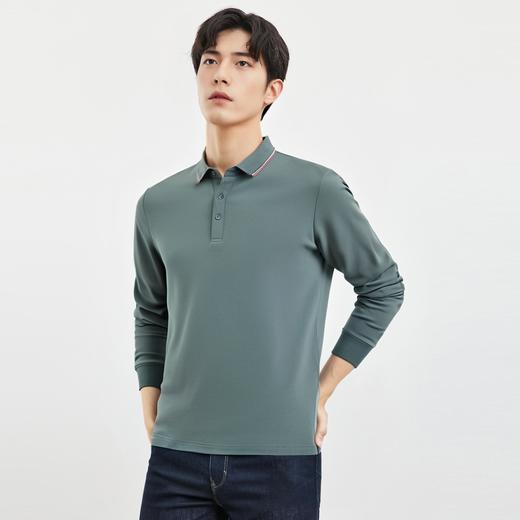 罗蒙男士经典款polo衫男t恤长袖上衣春秋休闲百搭长袖t恤男打底衫 商品图1