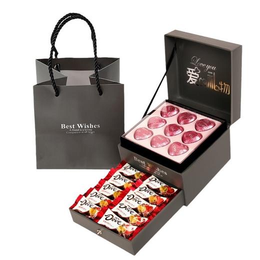 【情人节好礼！表白520~】德芙心语牛奶夹心巧克力礼盒装 生日礼物情人节礼品 休闲零食巧克力-QQ 商品图4