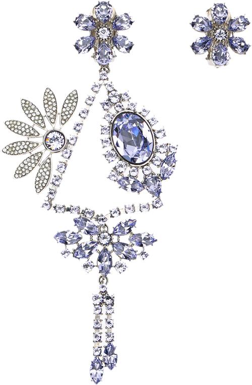 5045553870286 博柏利BURBERRY 女士高级感轻奢不对称耳坠耳环（宝石镜头下拍图有色差,实物为浅紫色） 商品图0