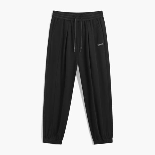 GXG男装  黑色宽松束脚休闲裤刺绣长裤 24年秋G24X023055 商品图4