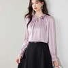 全新升级【铂金会员165/天猫219/差价54】(83708) 洛诗琳法式气质衬衫2025春季新款重工钉珠优雅通勤雪纺上衣 商品缩略图4