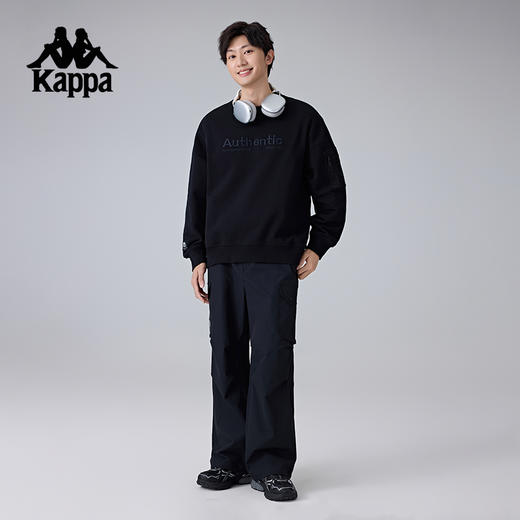 Kappa卡帕背靠背运动长裤2025新款男宽松直筒裤休闲跑步工装裤子K0F12AY71 商品图4