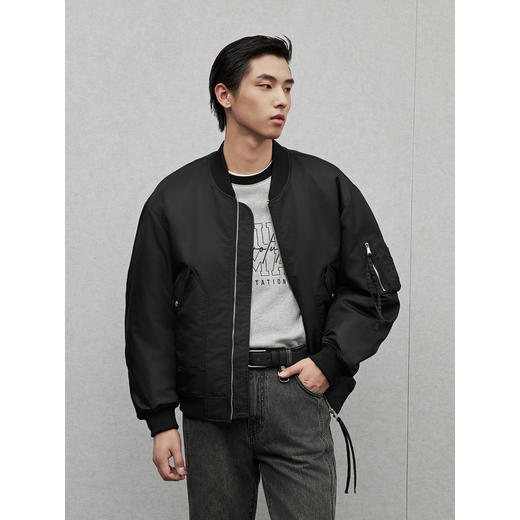 GXG男装 美式飞行员夹克男夹棉保暖夹克棒球领外套 2024冬季热卖 商品图3