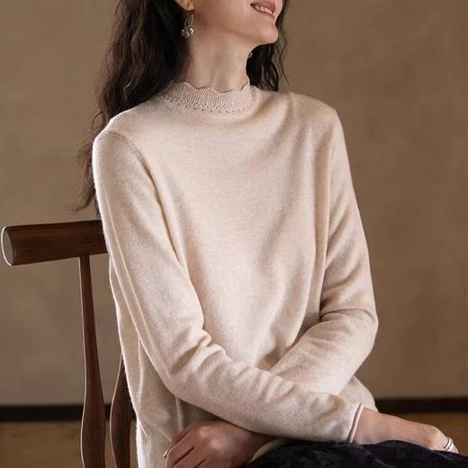 S·Y·C【前程似锦】重工花边100纯山羊绒毛衣女 CYR240290 商品图0