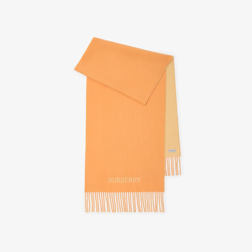BURBERRY 巴宝莉 女士双面两用马术骑士徽标羊绒围巾 橘色 8098777 C1415 商品图0