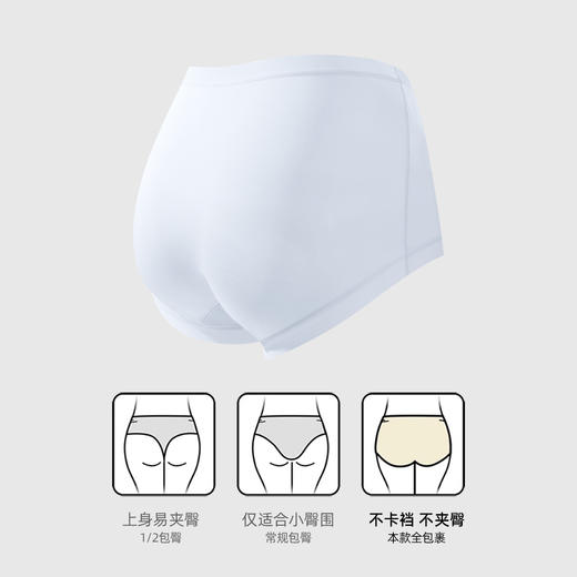 【3条装】熳洁儿 女士内裤人棉中高腰蕾丝拼接甜美含桑蚕丝底档25262105 商品图2