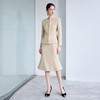 IWY/高级感贵气穿搭套装女新款浅卡其色圆领西装外套包臀鱼尾裙CS2193 商品缩略图2