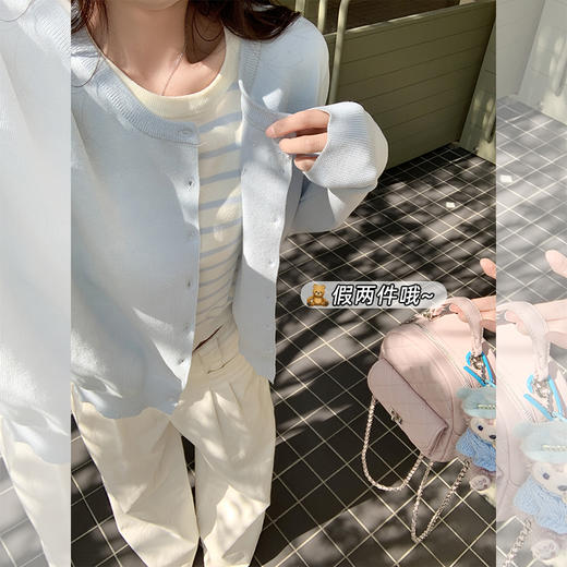 <曾小咸推荐> 假两件撞色针织衫 商品图1