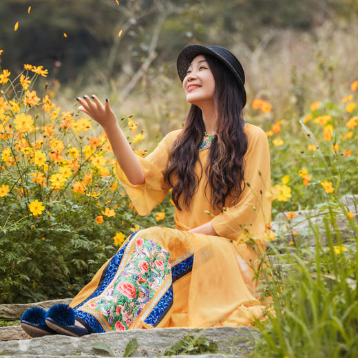 【林栖设计小店】真丝罗改良轻凉马面裙多色绣花国潮2025春季新品半身裙女1951130 商品图9