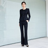IWY/时尚干练职业西装套装气质通勤黑色圆领外套女工作服裤子CP2195 商品缩略图2