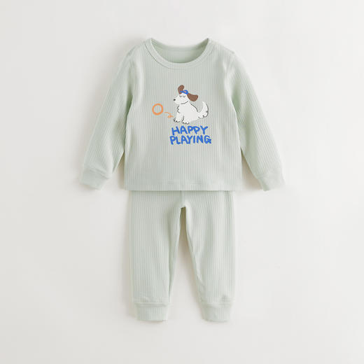 马克珍妮男女童吸湿透气内衣套装 宝宝睡衣2025年春装新款550373 商品图2