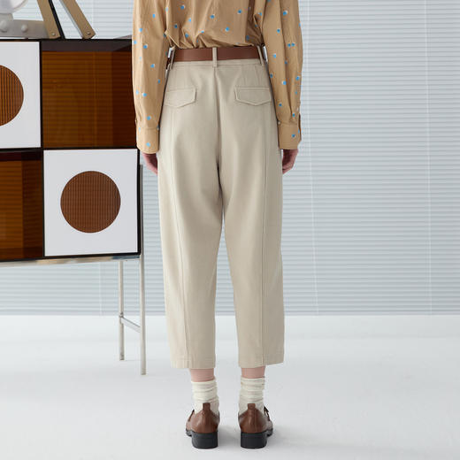 谜底烟管裤女2025春新品通勤百搭分割设计九分裤休闲裤251MK0153 商品图2