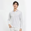 罗蒙男士春秋华夫格含桑蚕丝polo衫男长袖t恤男舒适男士t恤 商品缩略图1