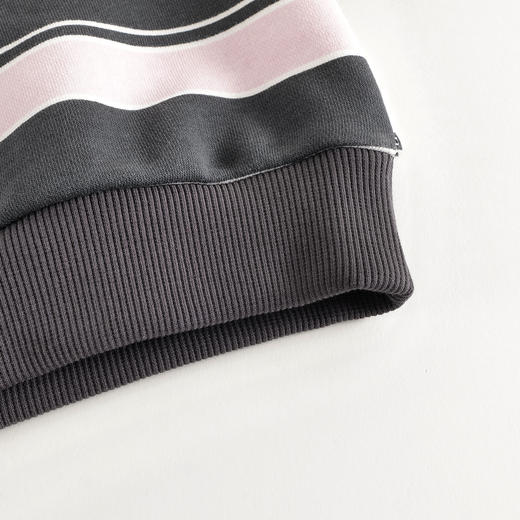 马克珍妮女童美式休闲条纹polo领卫衣2025年春装新款250151 商品图4