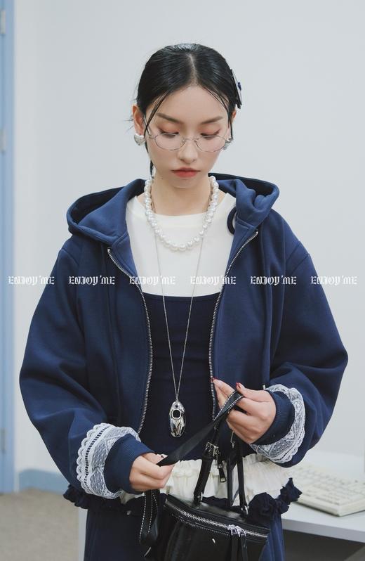 【门店同款】ENJOY春季盐貌似糖蕾丝拼接裤装套装 161093261 商品图9