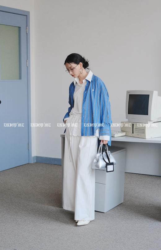 【门店同款】ENJOY春季“盐貌似糖”压褶显瘦休闲裤 160945556 商品图3