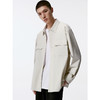 GXG男装 米白色宽松时尚翻领长袖衬衫外套男   秋热卖G24X033029 商品缩略图4