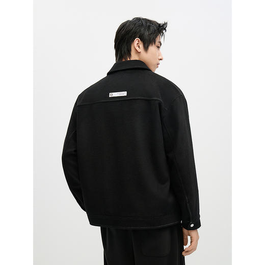 GXG男装  热卖GXG男士休闲简约含羊毛短款大衣男羊毛大衣 商品图4