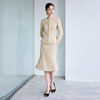 IWY/高级感贵气穿搭套装女新款浅卡其色圆领西装外套包臀鱼尾裙CS2193 商品缩略图1