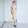 IWY/高级感贵气穿搭套装女新款浅卡其色圆领西装外套包臀鱼尾裙CS2193 商品缩略图0