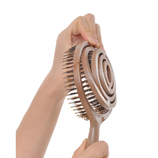 【山姆会员店同款】天然猪鬃毛梳韩国yao镂空按摩梳 商品图5