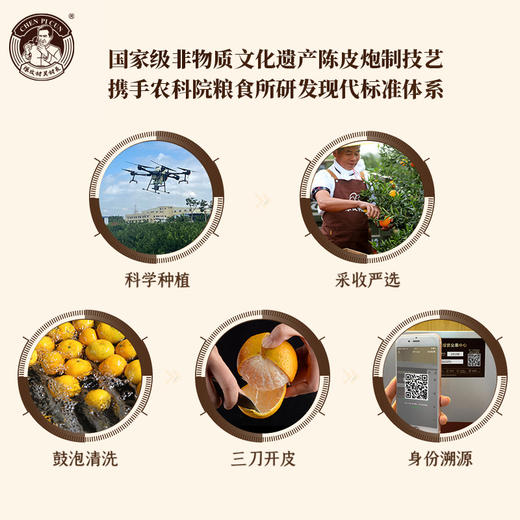 陈皮村吴村长鸿福盈门2017年三江陈皮1250g 商品图1