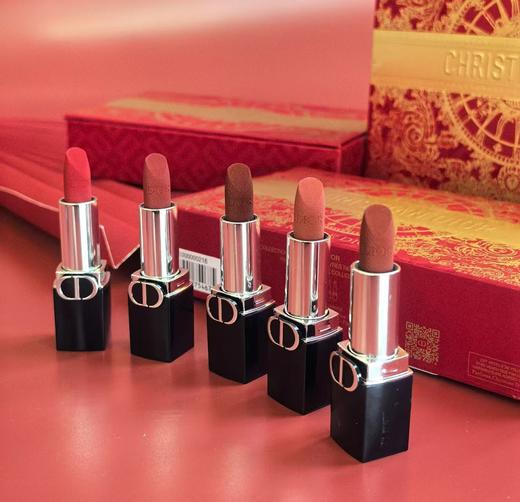 【双12嗨购节】【全球购*送礼盒礼袋】Dior迪奥口红小样礼盒新款（蛇年限定1.5g*5)丝绒 #188+丝绒 #217+丝绒 #228+丝绒 #720+丝绒 #999 商品图4