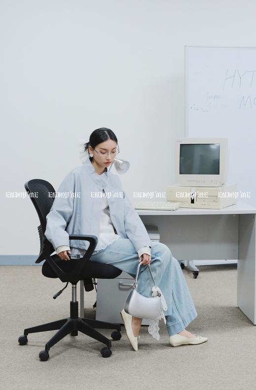 【门店同款】ENJOY春季盐貌似糖小立领夹克皮衣 160896168 商品图7