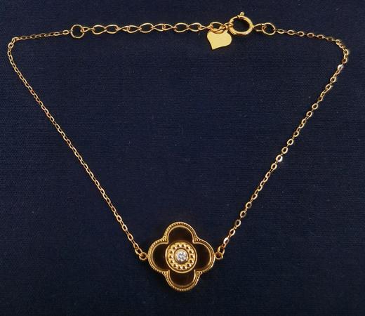 6972002381644	是你IS YOU	幸运四叶草系列 18K玫瑰彩金钻石手链女生夏饰 商品图0