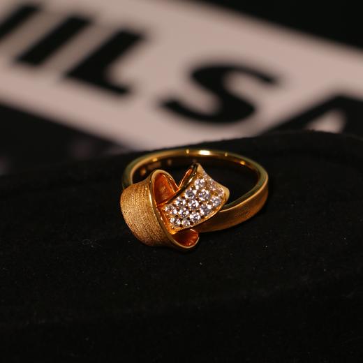 Perperle 蝴蝶结造型 925银镀金锆石 商品图1