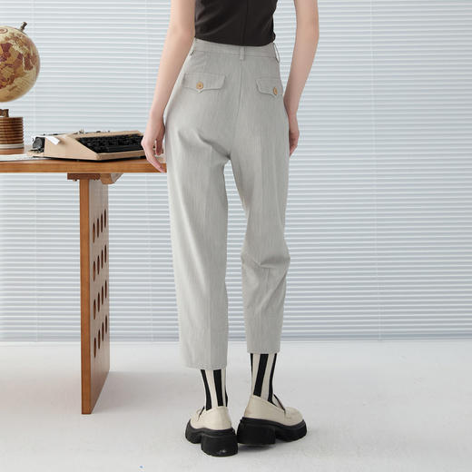 谜底萝卜裤西裤女2025春新品通勤风时尚宽松休闲九分裤251MK0152 商品图2