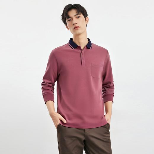 【含桑蚕丝莫代尔】罗蒙男士polo衫男长袖商务男装中老年爸爸装t恤男 商品图3