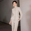 IWY/燕麦色温柔冬季加厚毛呢西装套装女士职业装浅色正装高端公务员教师工作服CP2187 商品缩略图1