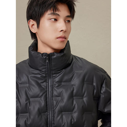 GXG男装   冬季热卖GXG男士纯色休闲百搭保暖立领短款羽绒服男外套鸭绒 商品图4