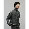 GXG男装 黑白坑条提花毛衣宽松针织衫通勤时尚线衫 2024冬季热卖 商品缩略图4