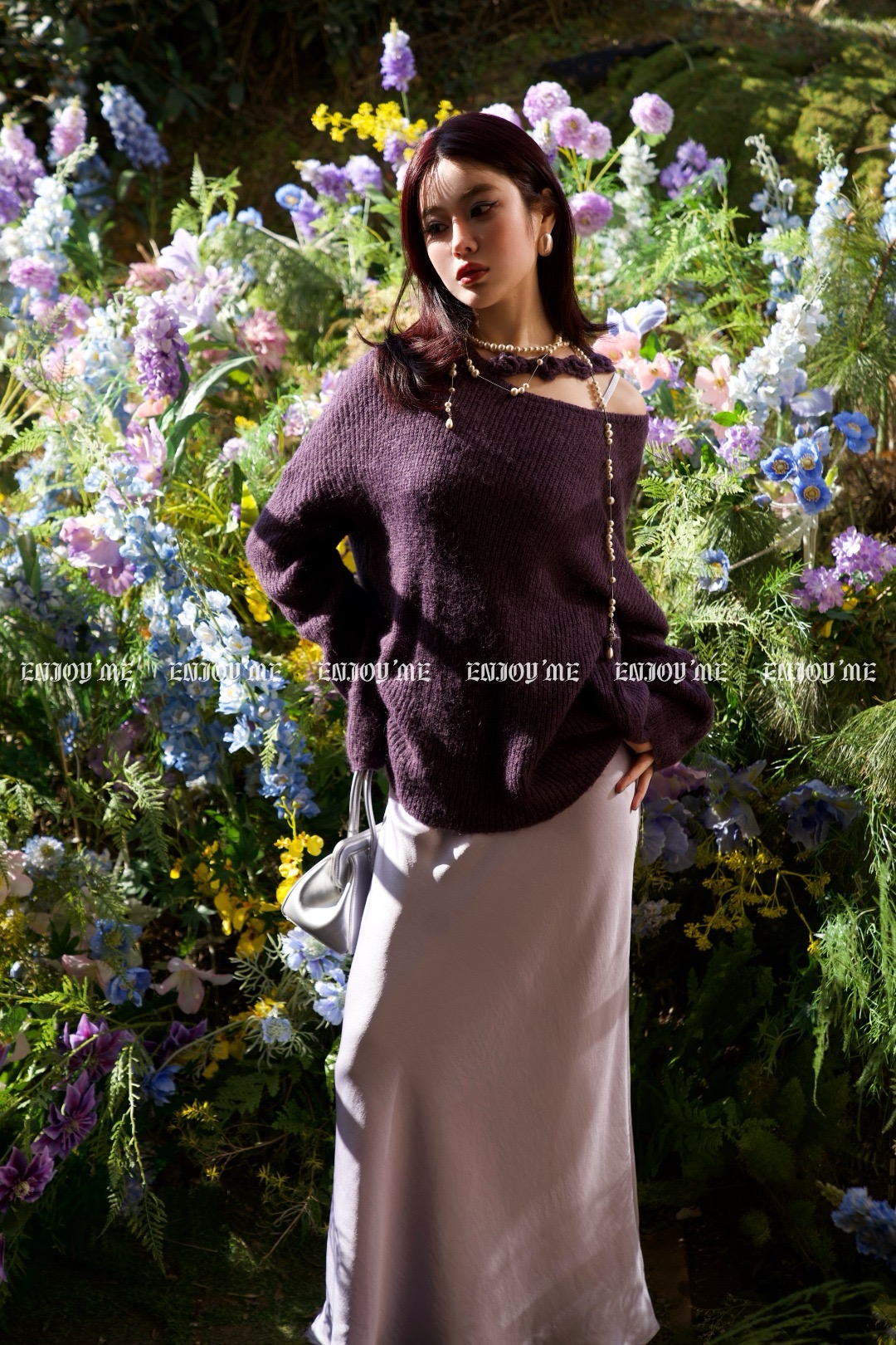 【门店同款】ENJOY春季“绮梦繁花”慵懒针织衫 160800621