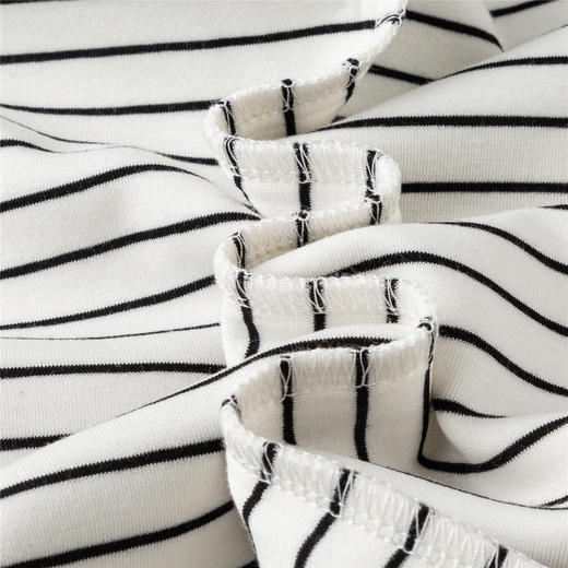 罗蒙【色织空气层海魂衫】7A抗菌半高领长袖t恤男春秋打底衫男T恤 商品图10