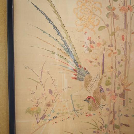 【已售】独角鹿西洋古董 20世纪初中国出品「锦上添花」传统东方花鸟主题粤绣挂屏 商品图2