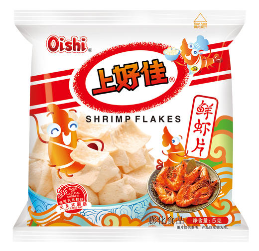 上好佳休闲食品儿时怀旧零食 鲜虾片虾条5g 商品图0