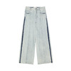 谜底牛仔阔腿裤女士2025春季新品复古风水洗棉浅色长裤251MK0047 商品缩略图4