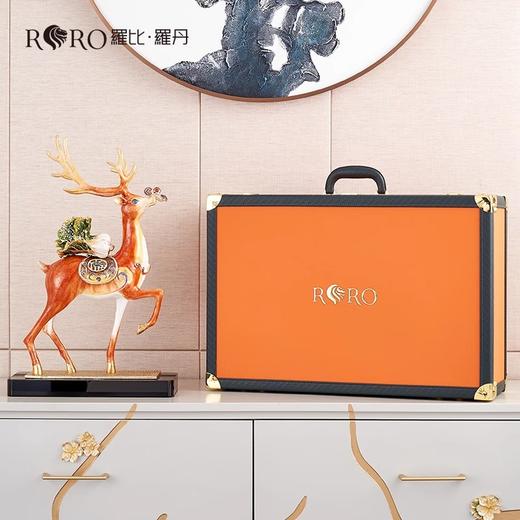 【样品特惠5折，仅1件，无货退款】罗比罗丹一路发财大号摆件珐琅彩工艺鹿摆件玄关家居饰品摆件（一路发财）大 商品图5