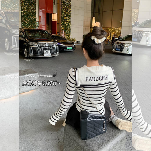 【129元任选2件】现货！海军领条纹针织衫 商品图4