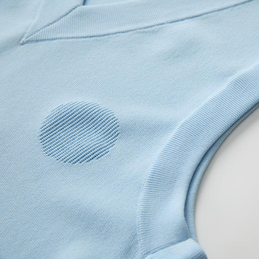 谜底V领针织马甲女2025春季新品文艺风中长款宽松马夹251MZ0310 商品图3